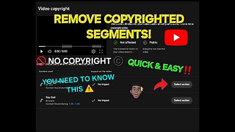 EASILY Trim & Edit out Copyrighted SEGMENTS ON YOUTUBE, YOU NEED TO KNOW THIS!