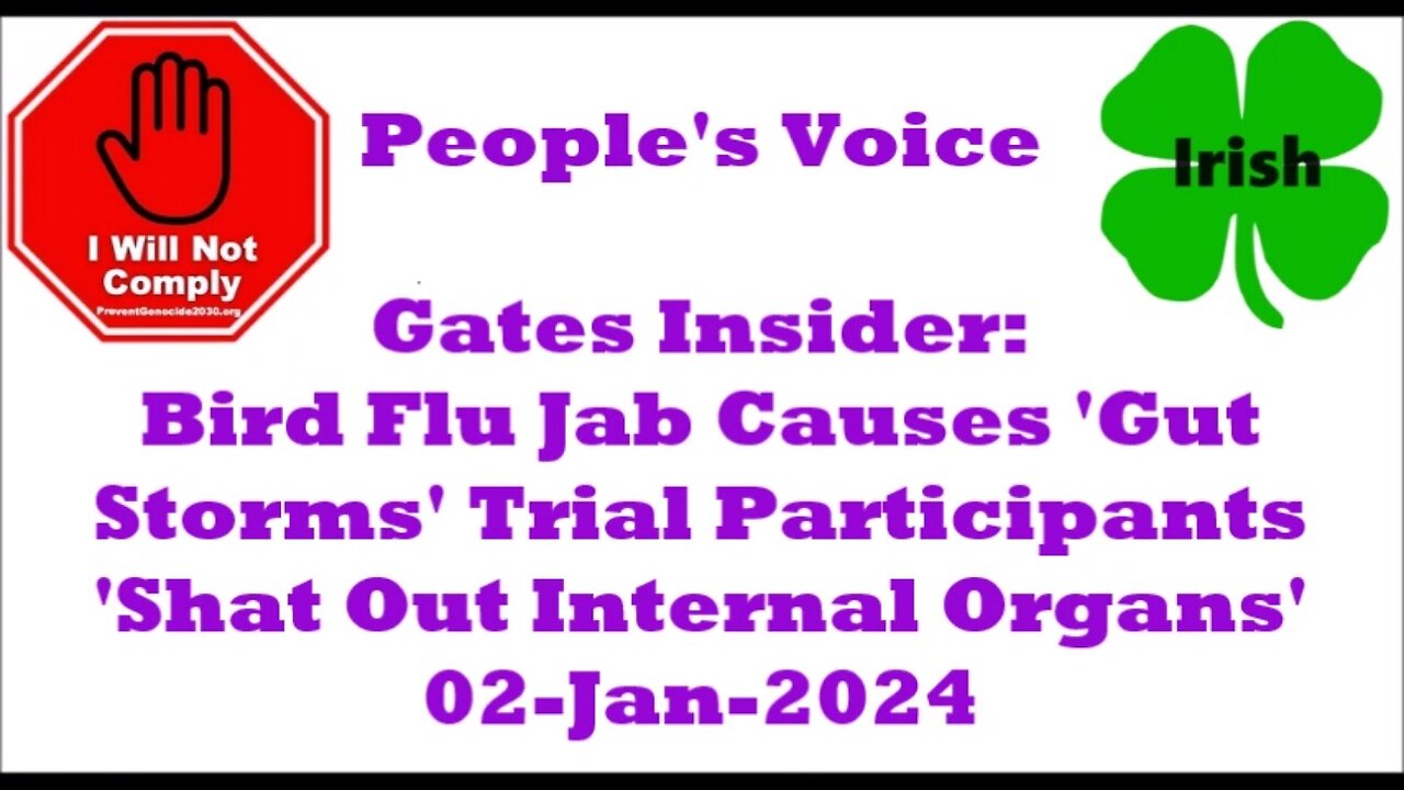 Gates Insider Bird Flu Jab Causes 'Gut Storms' Trial Participants 'Shat Out Internal Organs'