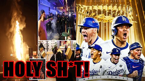 Dodgers fans VIOLENTLY ATTACK Police in LA after the Dodgers win Back To Back World Series!