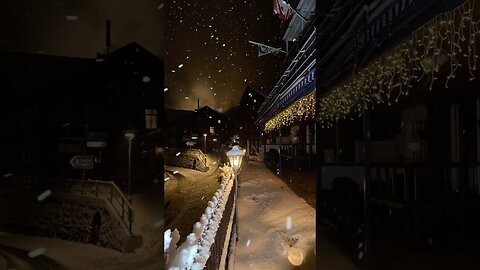 Snowfall in Switzerland for Christmas 🎅 ❄️🎄