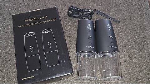 FORLIM Gravity Electric Salt and Pepper Grinder Set