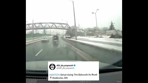 Person Driving On Sidewalk