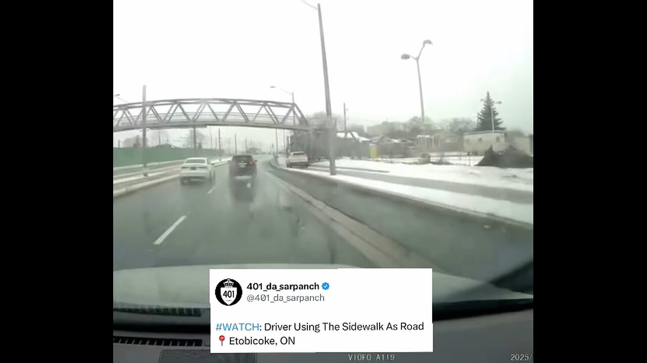 Person Driving On Sidewalk