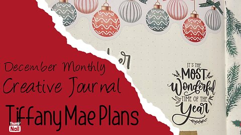 December calendar and header for my creative journal