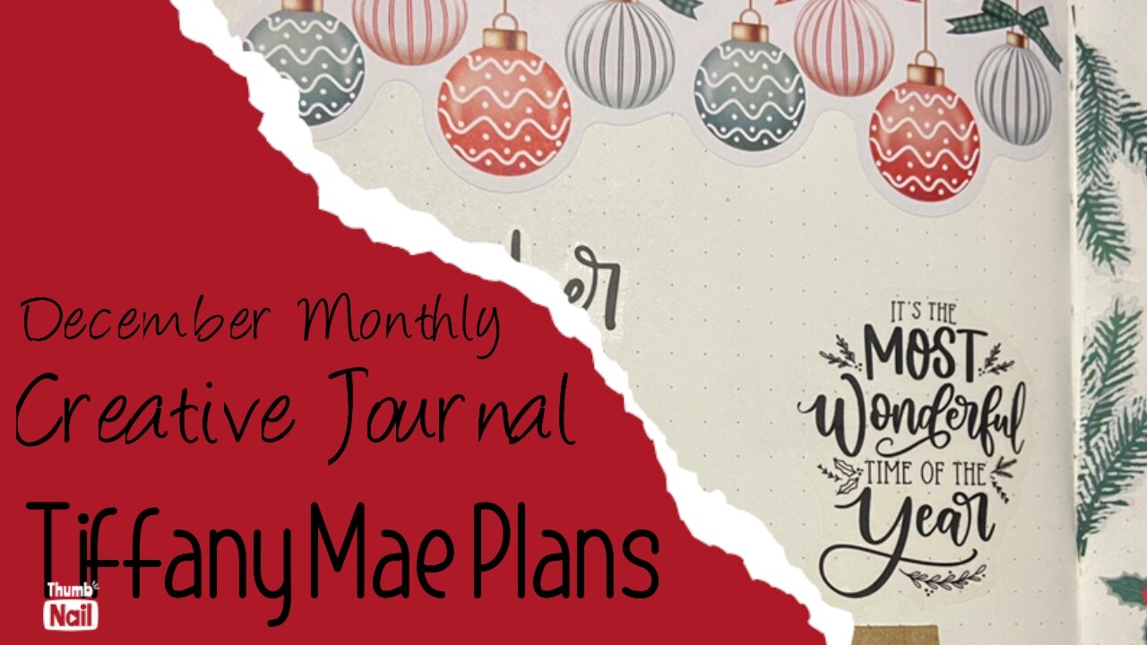 December calendar and header for my creative journal