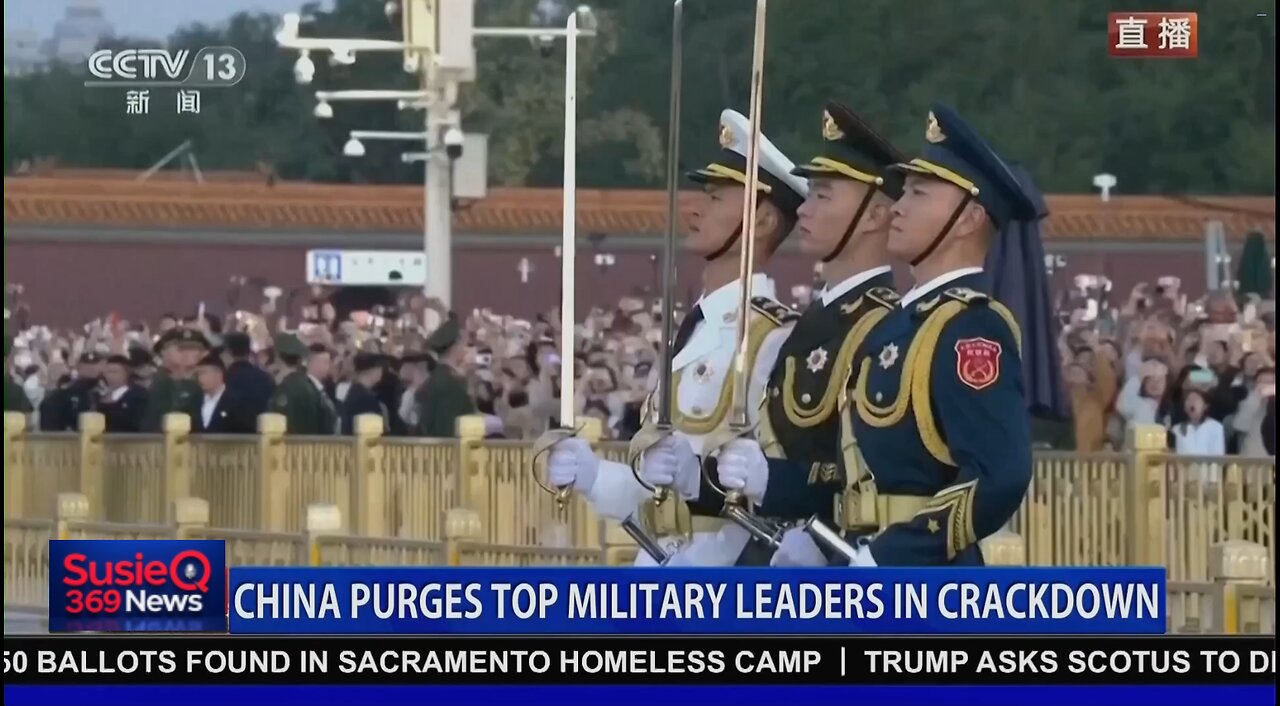 CHINA PURGES TOP MILITARY LEADERS IN CRACKDOWN