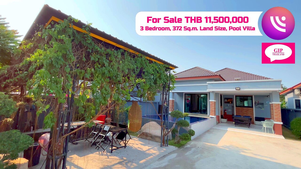 Pool Villa, 3 Bedroom, Jomtien, Thailand, THB 11,500,000 For Sale