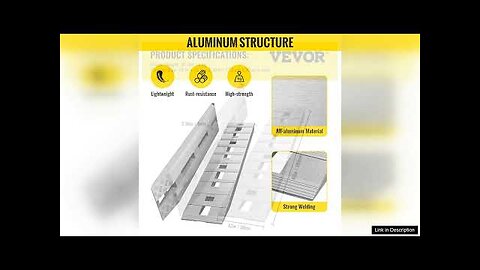 VEVOR 60'' X 12'' X 2.5''Aluminum Trailer Ramps 6000LBS Total Beavertail Hook Review