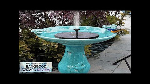 8-in-1 Solar Bird Water Fountain Set 3.5W Circle Solar Floating Pump Built-in Review