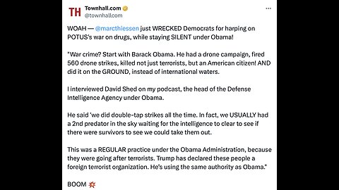 PRESIDENT TRUMPS DRONE STRIKES ARE LEGAL