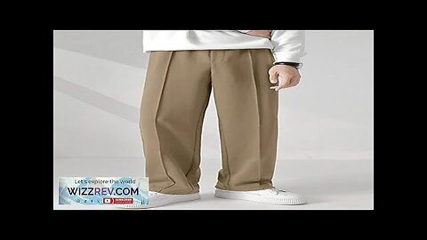 Mens Solid Pintuck Casual Straight Pants Coffee S Review