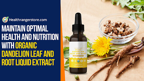 Maintain optimal health and nutrition with Organic Dandelion Leaf and Root Liquid Extract