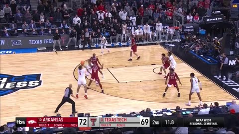 🚀🔥 Williams Drains CLUTCH 3️⃣ to Tie It! 😱🏀 Texas Tech vs Arkansas THRILLER!