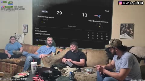 Super Bowl Reaction Party | The Dirty Couch Crew | Seahawks vs Patriots | Bama Boys React