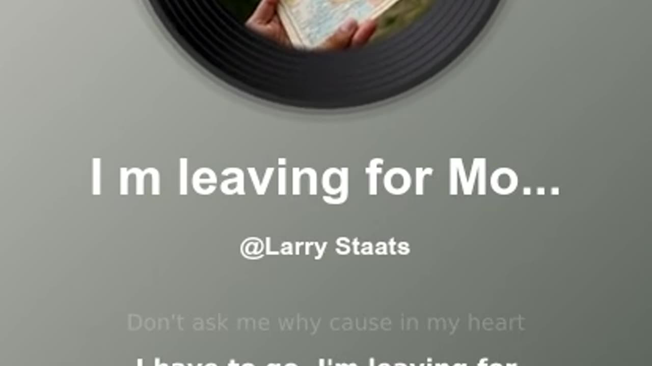 I'm leaving for Montana in the morning