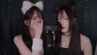 Twin ear blowing, ear suction, mouth sounds