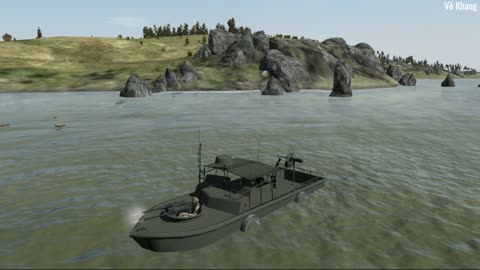 PBR MKII riverine patrol boat equipped with M2 and M60 machine guns