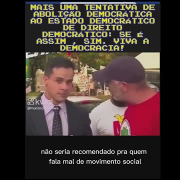 Terroristas do MST ameaçando jornalista.