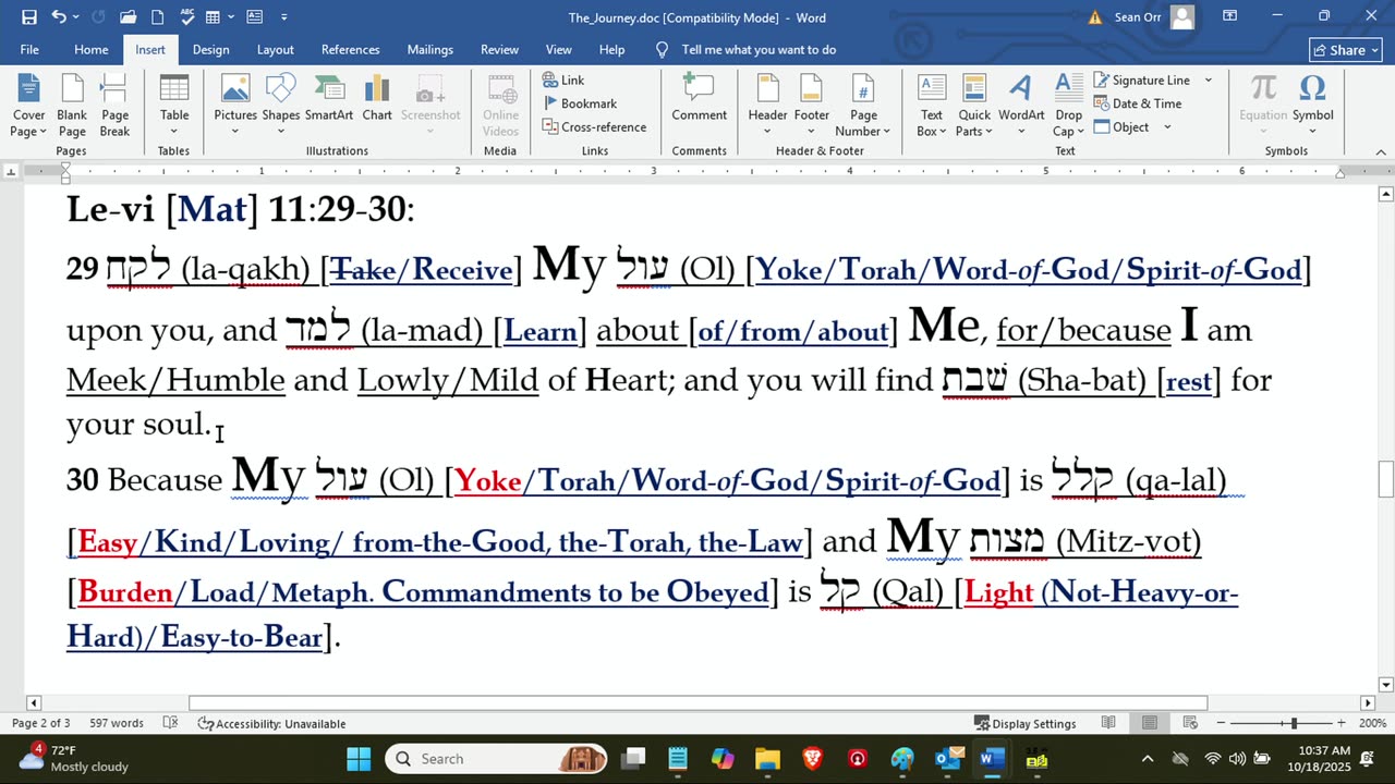 Receiving the Yoke of God