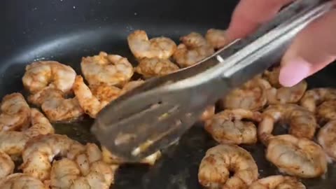 One Pan Seared Shrimp In a Garlic, Tomato Olive SauceIt’s quick, easy, and packed