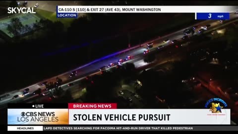 Man fatally hit by car during chase on 110 Freeway in Highland Park