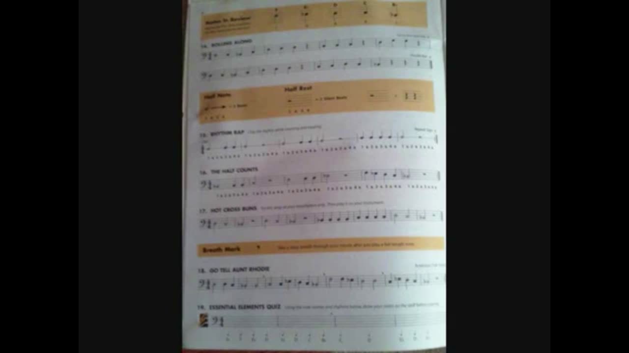 Trombone Method Page 6 of Essential Elements 2000 Book 1