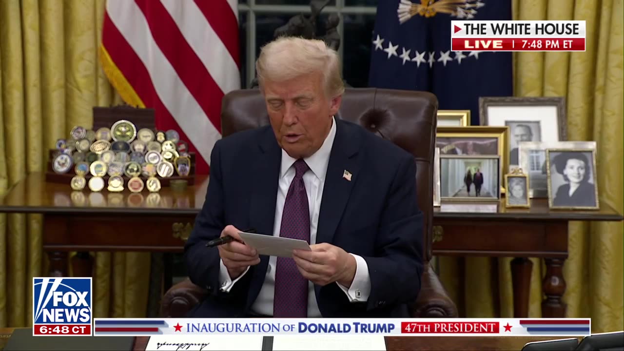 Trump Finds Letter from Biden in Drawer of Resolute Desk: 'Wow!'