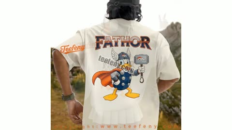Denver Broncos Donald Duck Fathor Shirt Vintage