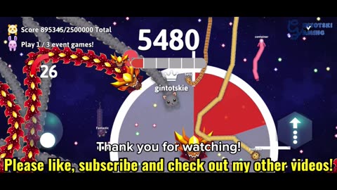 Snake.io - gintotski scores 5,480
