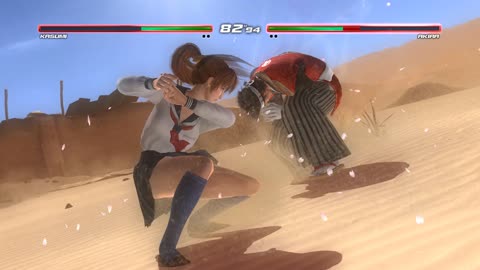 Dead or Alive 5 Last Round: Kasumi (costume 14 ) vs Akira - 4K