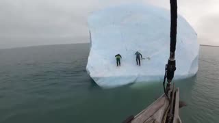 😲💥 You Won't Believe the Iceberg's Reaction to These Climbers! | FunFM