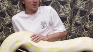 Modric’s always calm under pressure… unless there’s a snake involved 😅😨