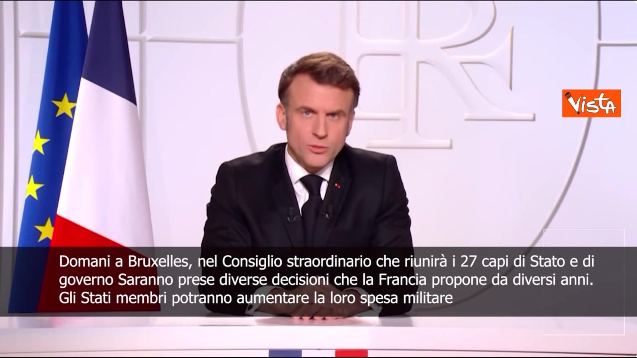 NOTIZIE DAL MONDO Macron;Il futuro dell'Europa non deve essere deciso a Washington o a Mosca...l'Ucraina non fa parte dell'UE e quindi neanche da Parigi o Bruxelles...Così il Presidente della Repubblica di Francia Macron al popolo francese