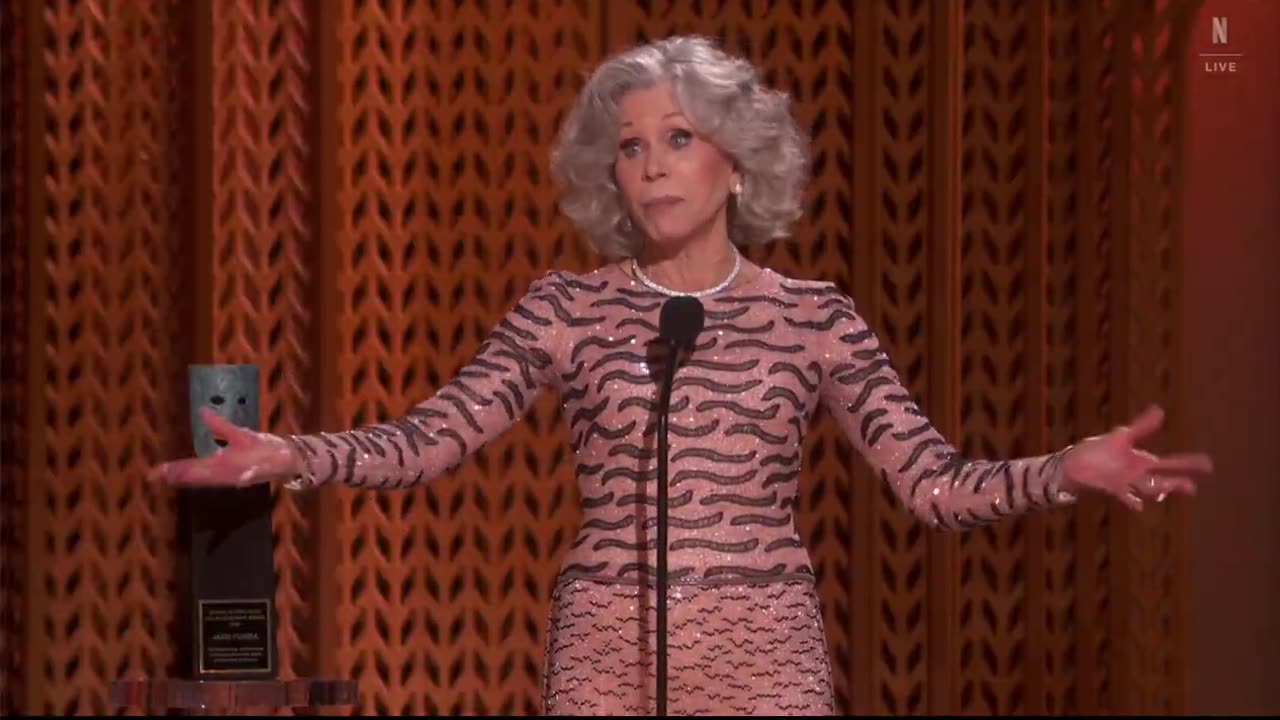 Hanoi Jane Fonda Doubles Down on Woke Nonsense, Takes Jabs at Trump at SAG Awards