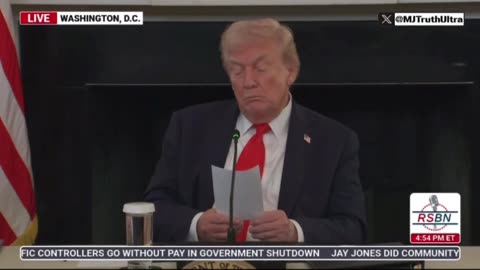 Rubio hands Trump a note