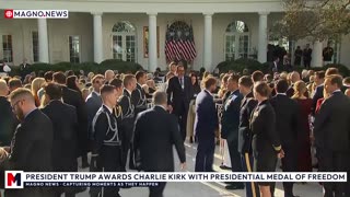 🇺🇸 President Donald Trump awards American Martyr Charlie Kirk with Presidential Medal of Freedom [LIVE]