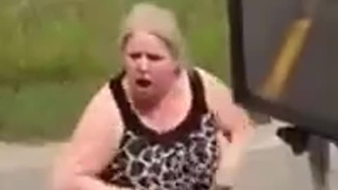 Crazy Lady Yelling About Garbage Dispute