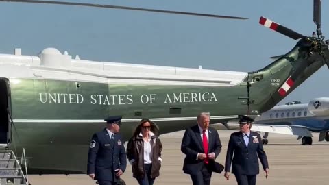 President and First Lady en route to Norfolk, VA to celebrate the Navy's 250th birthday 