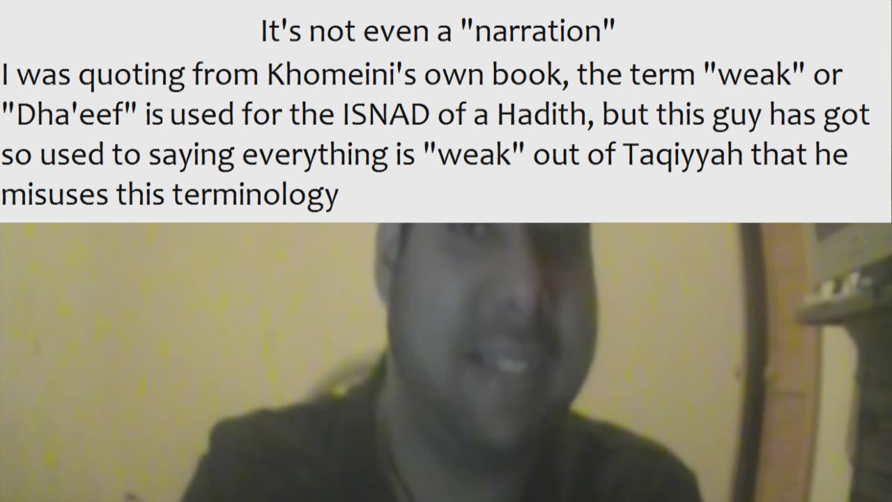 Shia preacher tries to refute me
