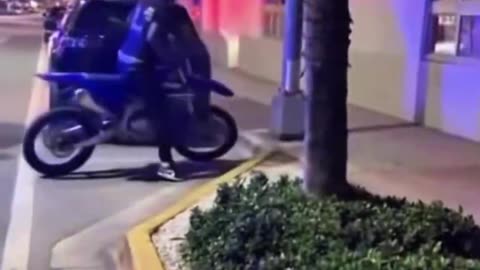 Man falls off motorcycle multiple times trying to out run police.