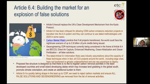 Geoengineering in Climate Negotiations ETC GROUP Oct. 28, 2022