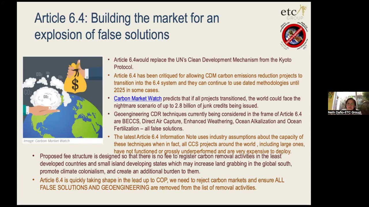 Geoengineering in Climate Negotiations ETC GROUP Oct. 28, 2022