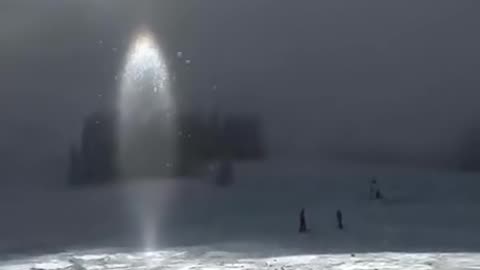 Snow Sky Prism effect while Skiing