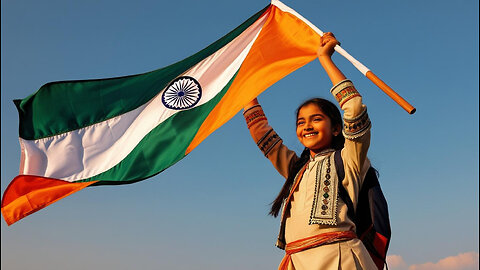 muslim college student raising a indian flag in kashmir