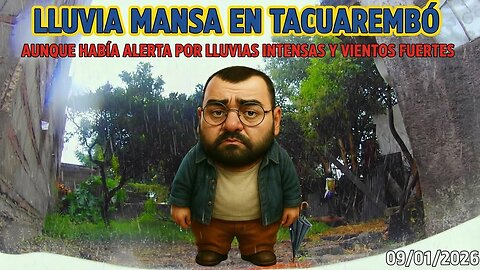 Lluvia mansa en Tacuarembó, aunque había alerta por lluvias intensas y vientos fuertes 09/01/2026