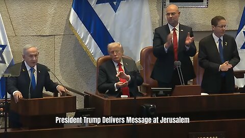 US President Donald Trump Delivers Message at Jerusalem