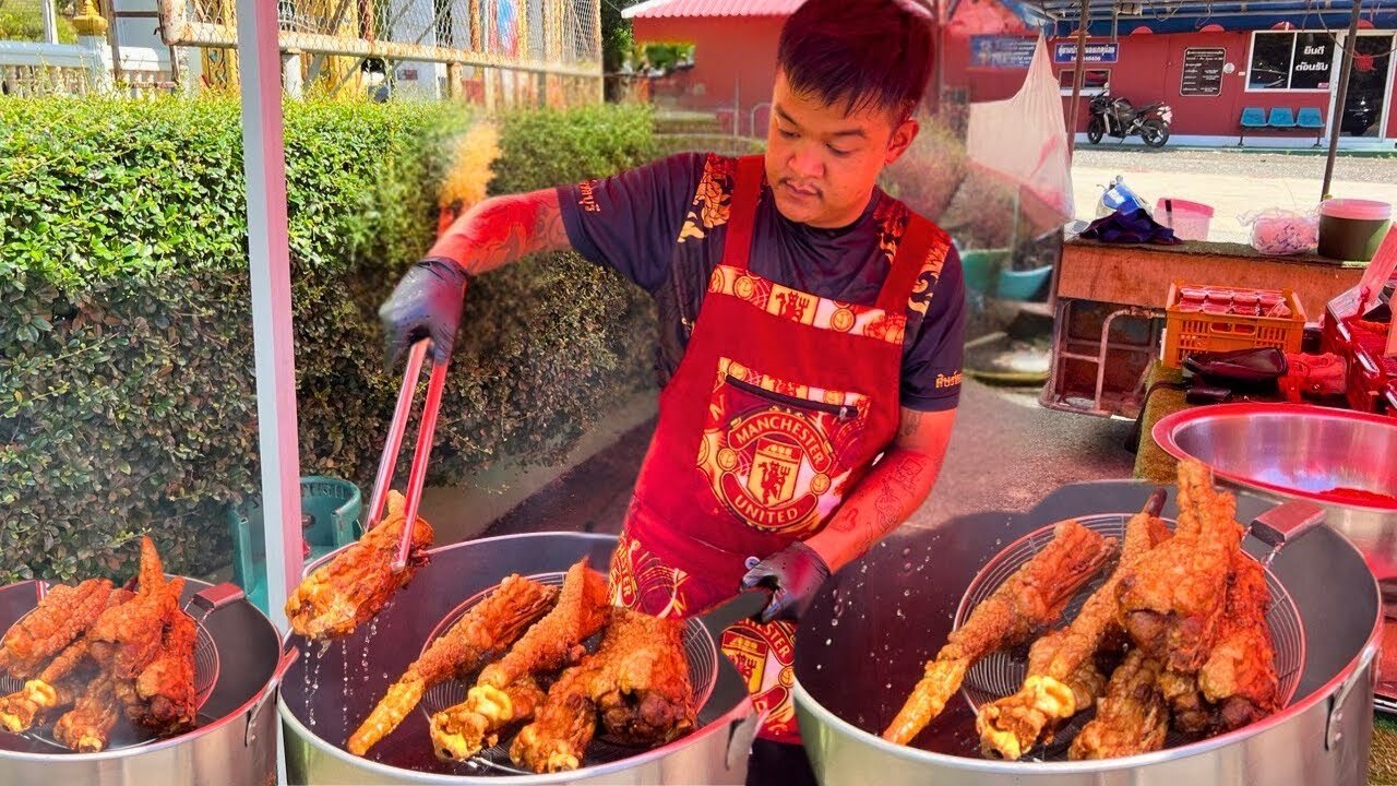 Sold Out In 2 Hours! Famous Asian Chef Deep fried Crispy pig tail | Thai Street Food