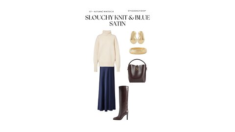 Styling a Slouchy Knit & Blue Satin ❄️✨ | Styled Daily
