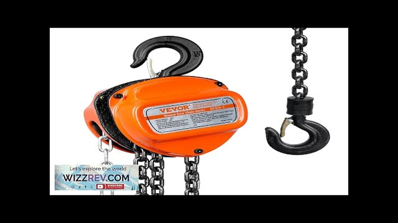 VEVOR 1/2 Ton/1100 LBS Hand Chain Hoist 10 FT Come Along 1100 Review