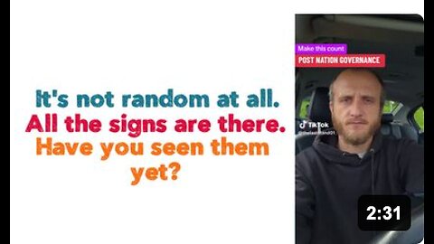 It's not random at all. All the signs are there. Have you seen them yet?